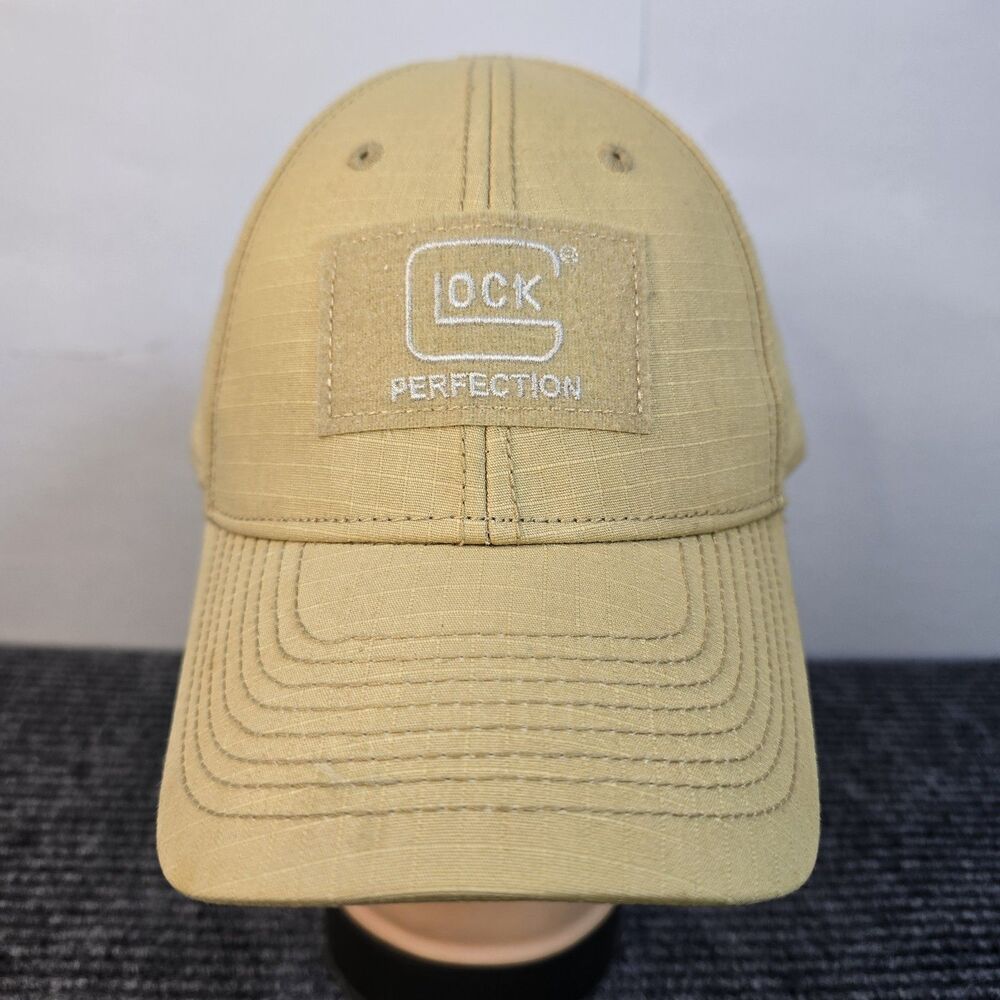 Glock Perfection Tan Tactical Hat Adjustable USA Flag Ripstop Cap